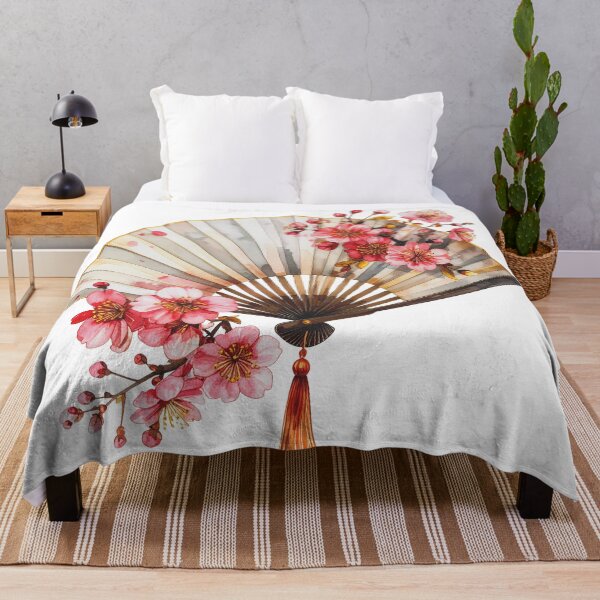 Item preview, Japanese Folding Fan Cherry Blossom designed and sold by BetweenForms.