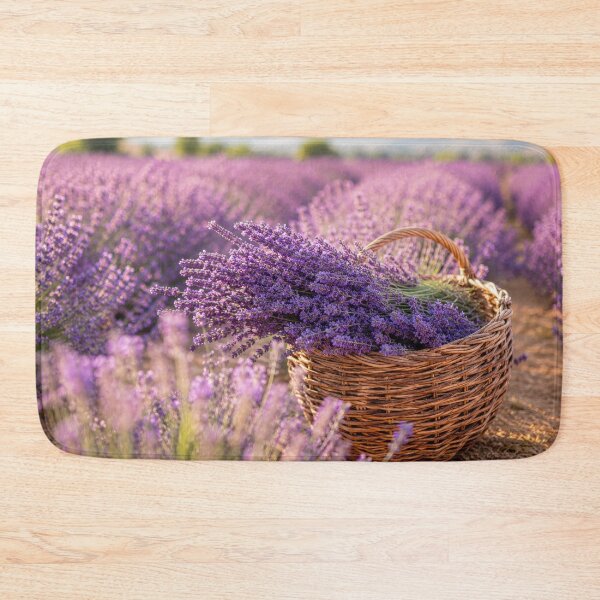 Item preview, Basket of lavender in the field designed and sold by anytka.