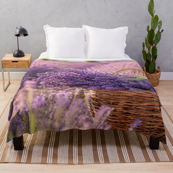 Item preview, Basket of lavender in the field designed and sold by anytka.