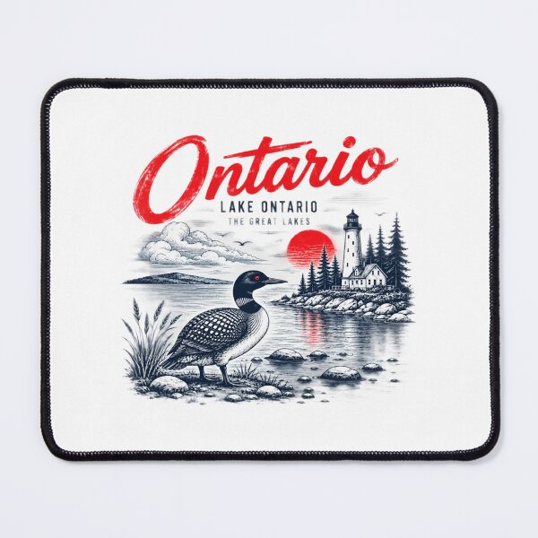 Item preview, Lake Ontario - Ontario - The Great Lakes - Loon, Lake Ontario Vintage Loon Lighthouse Great Lakes Canada Wildlife Nature Lover designed and sold by KrushnaChandra.