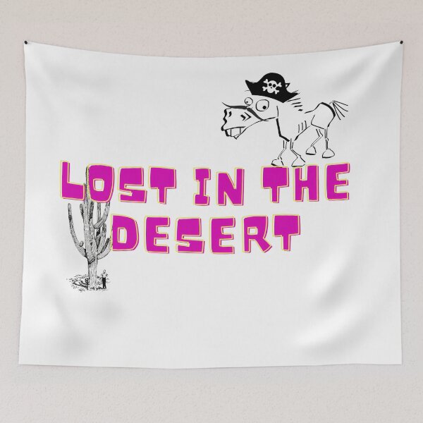 Item preview, Funny Desert Pirate Horse Lost In Desert Cartoon Art designed and sold by NourArtCorner.