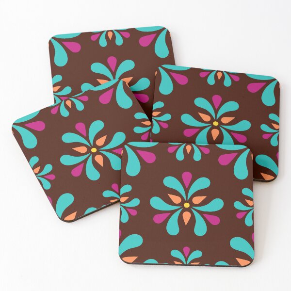 Item preview, Retro Mid Century Floral Tile Pattern designed and sold by ​Jyoti Digital Artist.