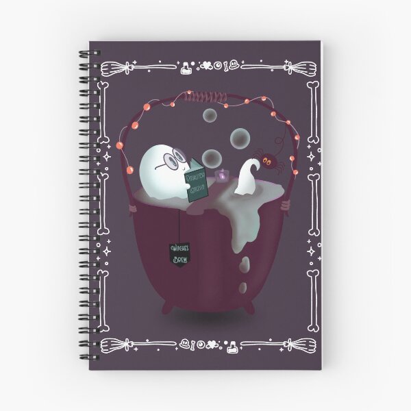 Item preview, Cute bookish ghost, cute halloween ghost art designed and sold by BosskaDesign.