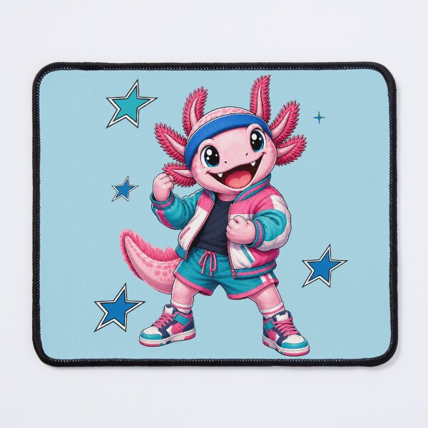 Item preview,  Retro Axolotl Power Pose 80s Workout Vibes designed and sold by Rosie's Wildflower Boutique.