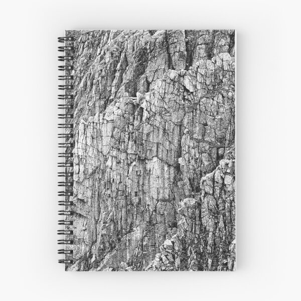Item preview, A cracked rock face as a naturalistic pattern in monochrome. designed and sold by NaturePhotography.