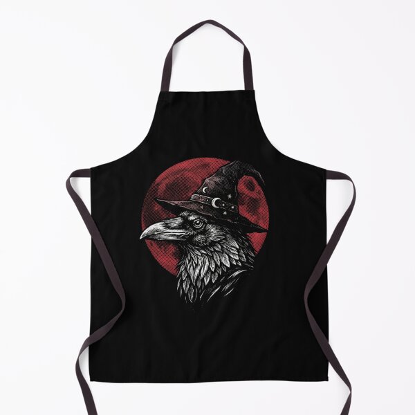 Item preview, Cuervo con sombrero de bruja de Halloween bajo la luna llena roja – Arte gótico oscuro del cuervo designed and sold by SOUFIANE1991.