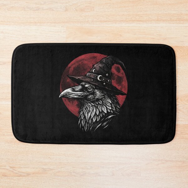 Item preview,  Halloween Raven Witch Hat Under Red Full Moon – Crow Gothic Dark Art designed and sold by SOUFIANE1991.