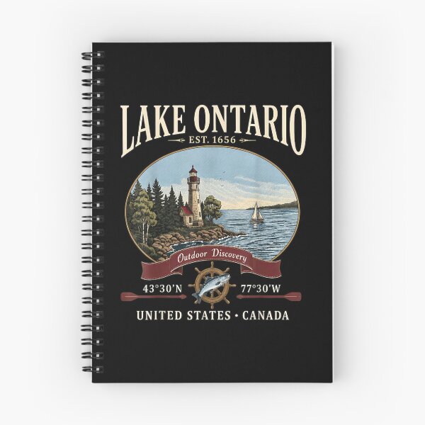 Item preview, Lake Ontario - Ontario - The Great Lakes - Loon, Lake Ontario Vintage Map Toronto New York Estd 1641 designed and sold by KrushnaChandra.