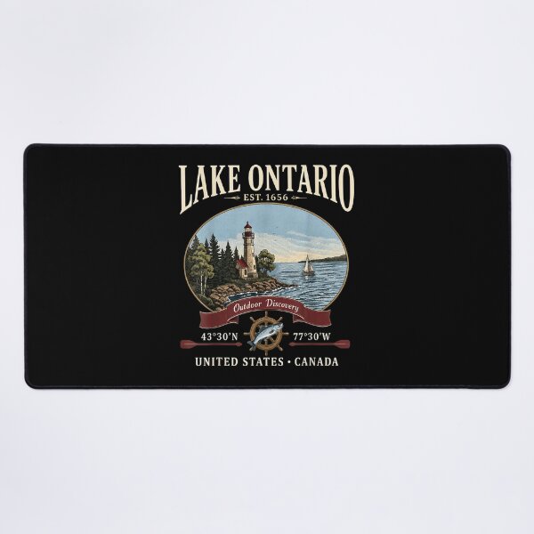 Item preview, Lake Ontario - Ontario - The Great Lakes - Loon, Lake Ontario Vintage Map Toronto New York Estd 1641 designed and sold by KrushnaChandra.