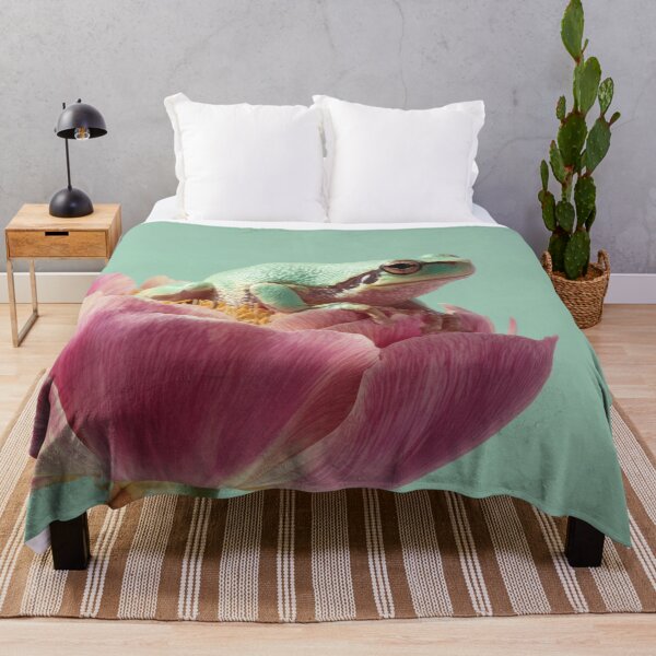 Item preview, Frog resting on flower in soft light designed and sold by anytka.