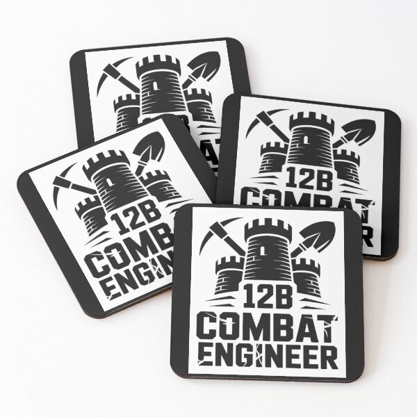 Item preview, 12B Combat Engineer — Classic Castle Tower Emblem with Shovel and Pickaxe U.S. Army MOS Graphic designed and sold by GFamilyC.