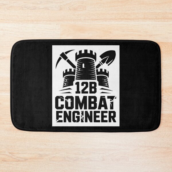 Item preview, 12B Combat Engineer — Classic Castle Tower Emblem with Shovel and Pickaxe U.S. Army MOS Graphic designed and sold by GFamilyC.