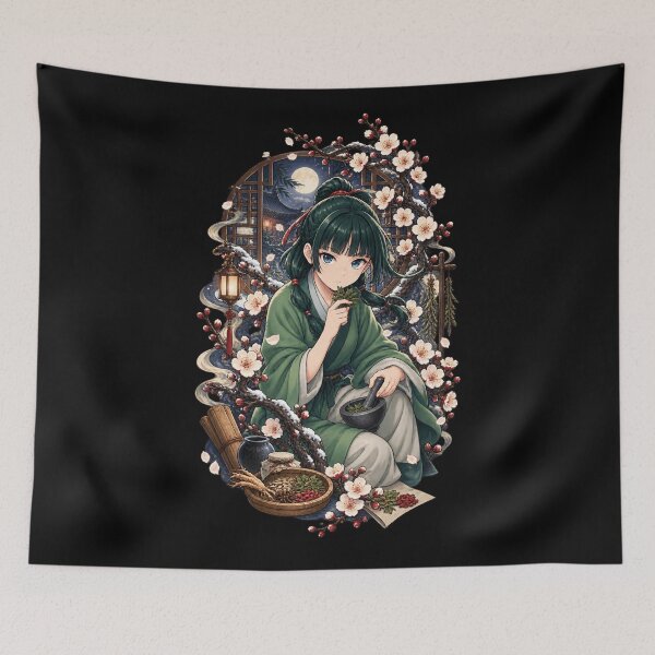 Item preview, Maomao The Apothecary Diaries Floral Portrait designed and sold by neezarro.