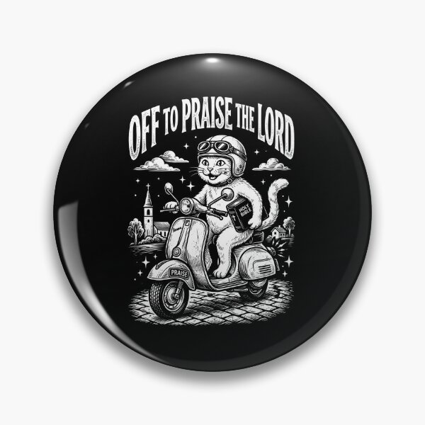 Item preview, Funny Cat Off To Praise the Lord  designed and sold by Parallel Label .