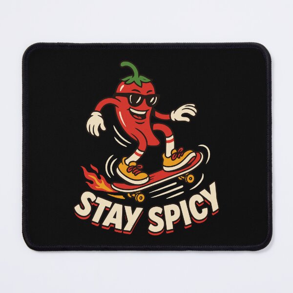 Item preview, Stay Spicy Skateboarding Chili Pepper Retro Design designed and sold by TipTop GFX.
