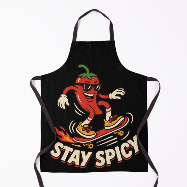 Item preview, Stay Spicy Skateboarding Chili Pepper Retro Design designed and sold by TipTop GFX.