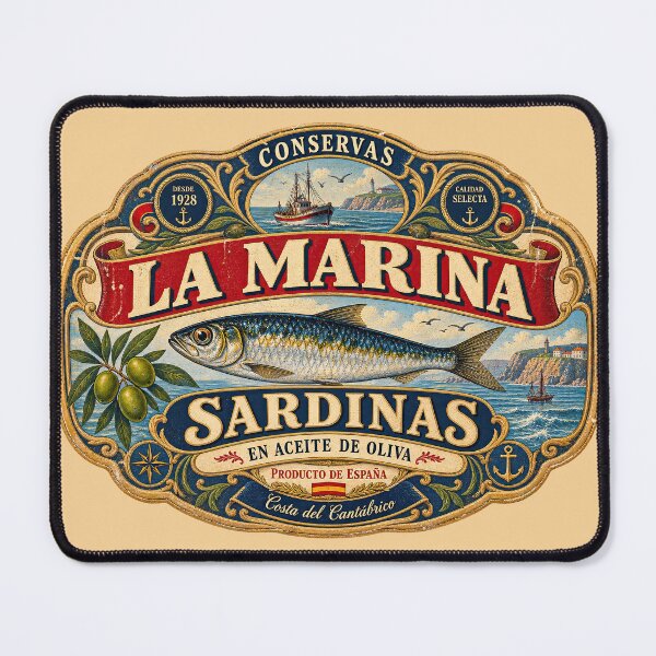 Item preview, Vintage Spanish Sardine Cannery Label designed and sold by newnomads-art.