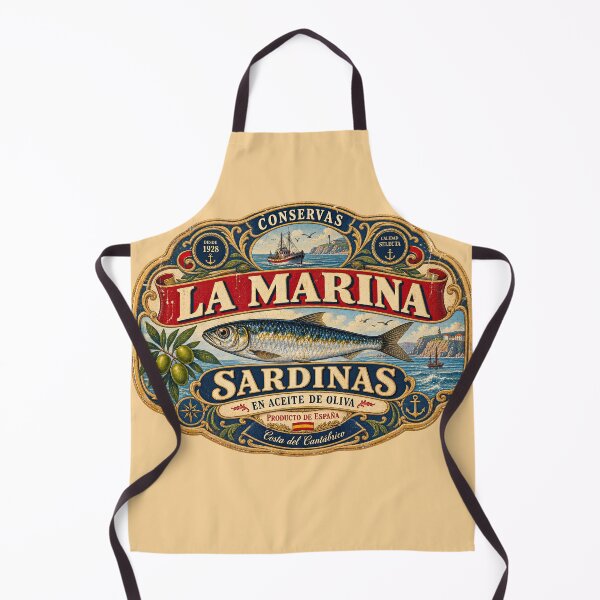 Item preview, Vintage Spanish Sardine Cannery Label designed and sold by newnomads-art.