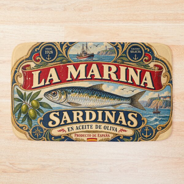Item preview, Vintage Spanish Sardine Cannery Label designed and sold by newnomads-art.