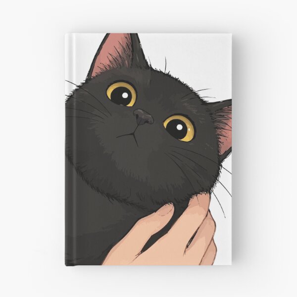 Item preview, Anime Girl Kissing Black Cat Cute Void Kitty Paw Aesthetic Graphic Art designed and sold by The Upside Down.