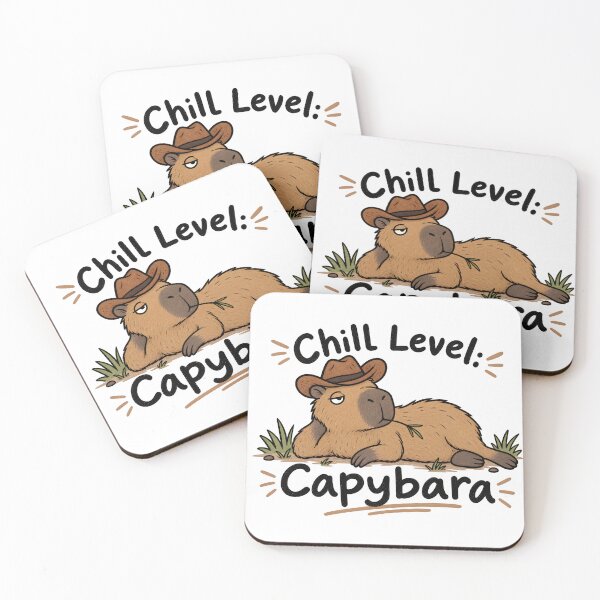 Item preview, Chill Level Capybara – Funny Cowboy Capybara designed and sold by LinaDesign Store.
