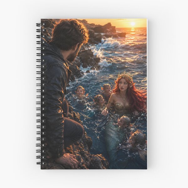 Item preview, Mermaid Family at Magical Ocean Sunset designed and sold by Bhaskar Digital Art.