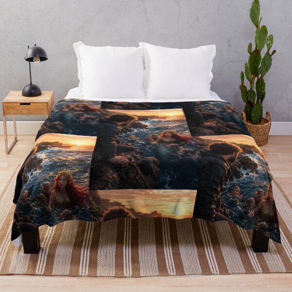 Item preview, Mermaid Family at Magical Ocean Sunset designed and sold by Bhaskar Digital Art.