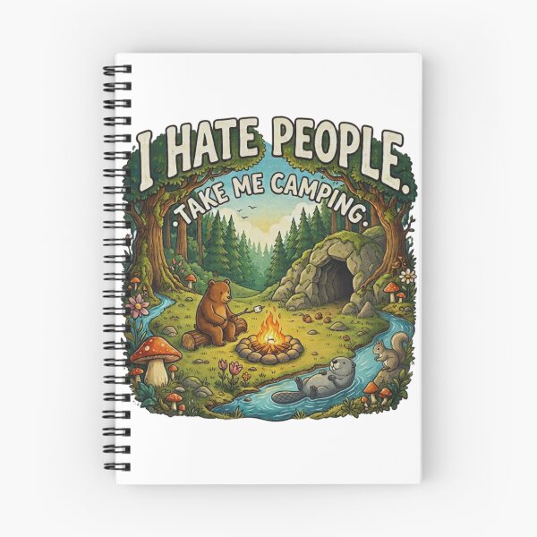 Item preview, I Hate People Take Me Camping Cartoon Forest designed and sold by GabeMountainArt.