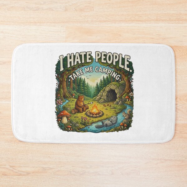 Item preview, I Hate People Take Me Camping Cartoon Forest designed and sold by GabeMountainArt.