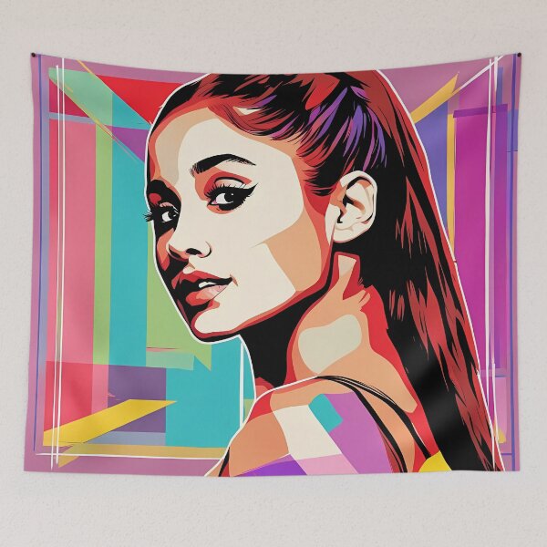 Item preview, Ariana Grande - Retrato de arte pop geométrico designed and sold by DGMaxShop.