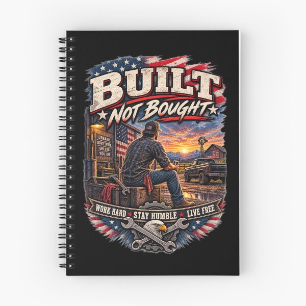 Item preview, Bulit Not Bought - Vintage Blue Collar Workwear Americana T-Shirt designed and sold by DomKo10.