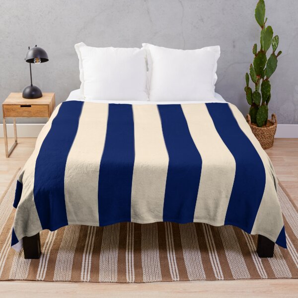 Item preview, Cabana stripe pattern in Navy blue and cream designed and sold by RishabhArts1.