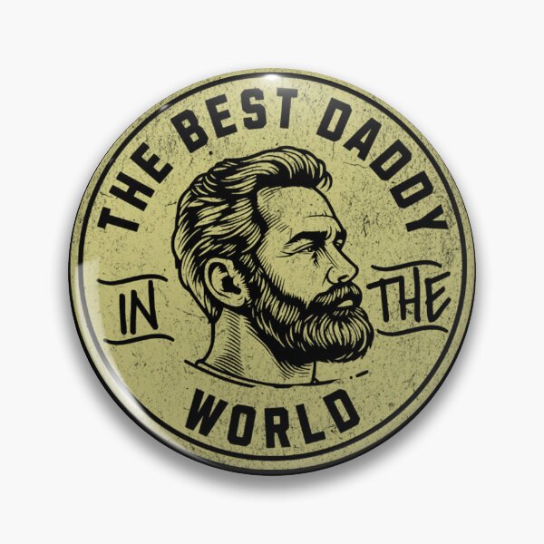 Artikelvorschau, Design für eine Vatertags-Anstecknadel „Bester Papa der Welt“ entworfen und verkauft von chris-ellis-art.
