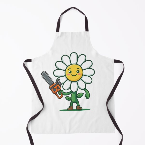 Item preview, Cute Daisy Flower Holding Chainsaw designed and sold by TontikDesign.