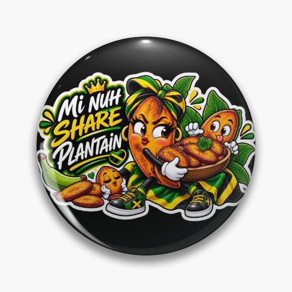 Item preview, Mi Nuh Share Plantain Jamaican Food Character designed and sold by keenikai.