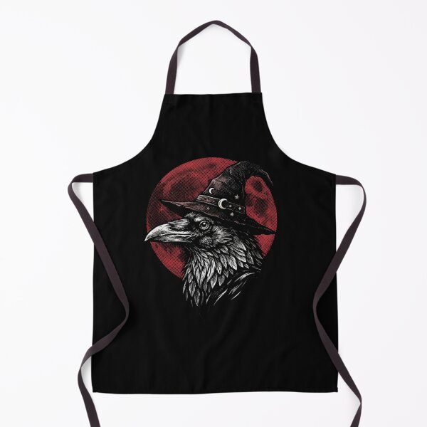 Item preview, Cuervo con sombrero de bruja de Halloween bajo la luna llena roja – Arte gótico oscuro del cuervo designed and sold by SOUFIANE1991.