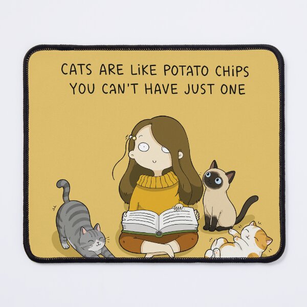 Item preview, Cats Are Like Potato Chips You Can't Have Just One Funny Cat Lady Art designed and sold by The Upside Down.