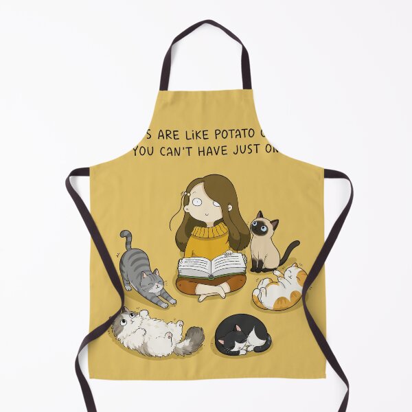 Item preview, Cats Are Like Potato Chips You Can't Have Just One Funny Cat Lady Art designed and sold by The Upside Down.