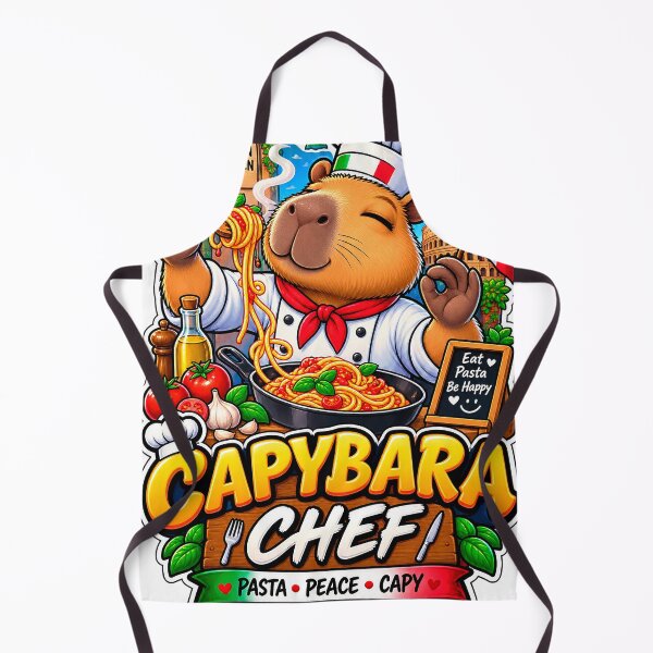 Item preview, Capybara Chef – Pasta Peace Capy – Funny Cooking designed and sold by ACGIMPRESIONES.