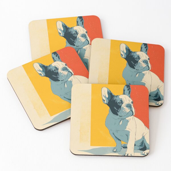 Item preview, French bulldog sits in bright colors designed and sold by anytka.
