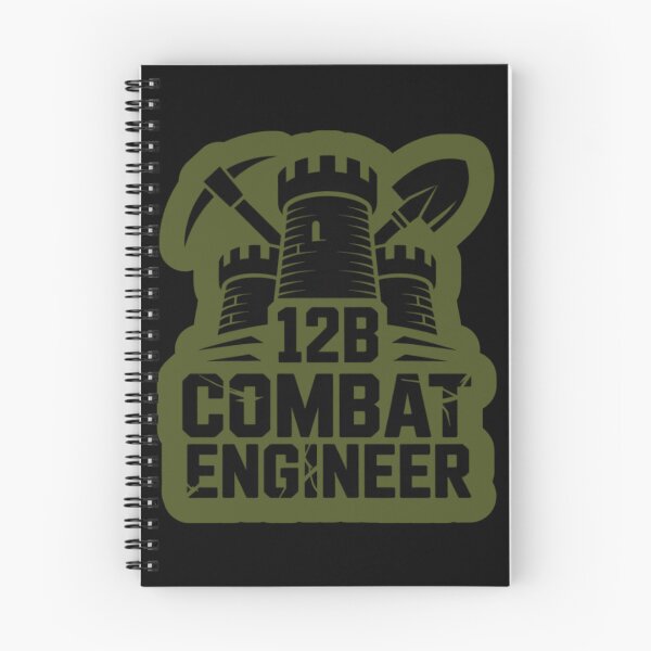 Item preview, 12B Combat Engineer — Classic Castle Tower Emblem with Shovel and Pickaxe U.S. Army MOS Graphic Green Outline designed and sold by GFamilyC.
