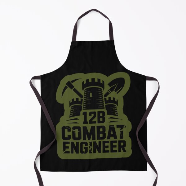 Item preview, 12B Combat Engineer — Classic Castle Tower Emblem with Shovel and Pickaxe U.S. Army MOS Graphic Green Outline designed and sold by GFamilyC.