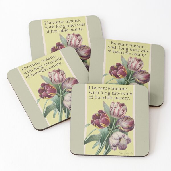 Item preview, Vintage Tulip Illustration Poe Quote designed and sold by LabFish Creations.