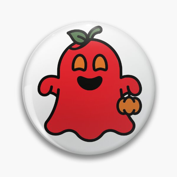 Item preview, Cute Red Apple Ghost Vector T-Shirt Design - Kawaii Halloween Pumpkin Ghost Mascot designed and sold by Rabu10.