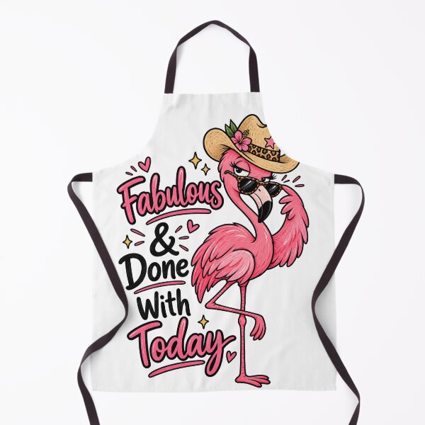 Item preview, Fabulous & Done With Today – Funny Cowgirl Flamingo designed and sold by LinaDesign Store.