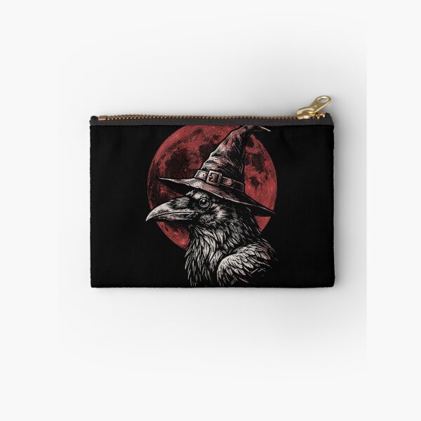 Item preview, Halloween Raven Witch Hat Under Red Full Moon – Crow Gothic Dark Art designed and sold by SOUFIANE1991.
