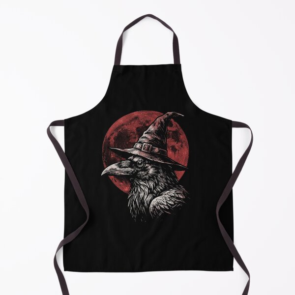Item preview, Cuervo con sombrero de bruja de Halloween bajo la luna llena roja – Arte gótico oscuro del cuervo designed and sold by SOUFIANE1991.