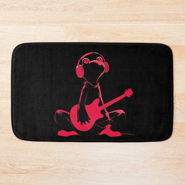 Item preview, Frog playing guitar with headphones designed and sold by anytka.