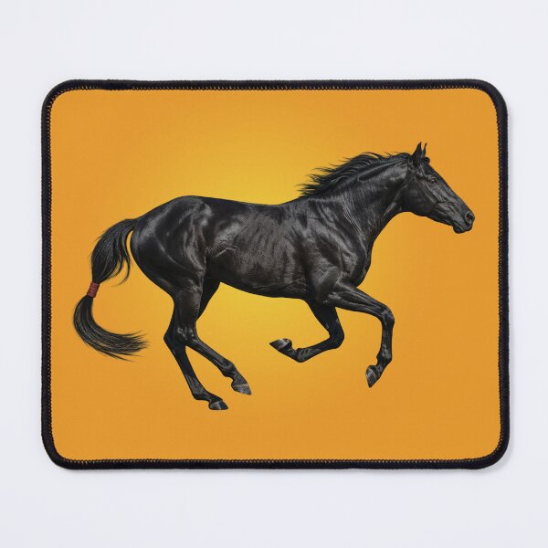 Item preview, A black Abaga horse at a gallop designed and sold by Cheval-de-coeur.