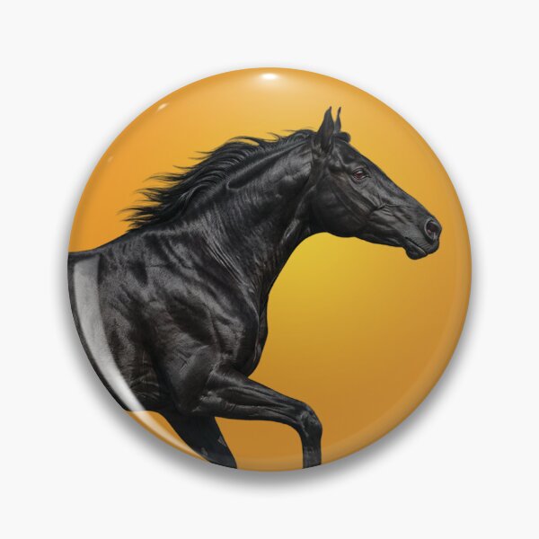 Item preview, A black Abaga horse at a gallop designed and sold by Cheval-de-coeur.